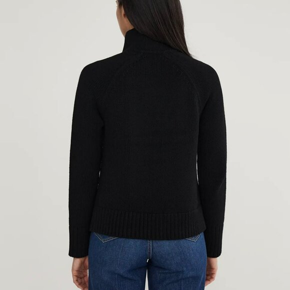State of Cotton NYC Avery Sweater Women XS Black Minimalist Classic Quiet Luxury - Picture 5 of 10